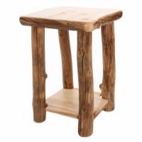 Beaver Creek Aspen Log Night Table