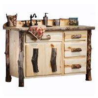 Beaver Creek Aspen Log Vanity