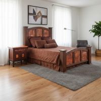 Reclaimed Wood Bed: Some lifestyle images are created with AI for visualization purposes. Crafted from natural solid wood, each piece is unique and will vary.