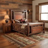 Reclaimed Wood Bed: Some lifestyle images are created with AI for visualization purposes. Crafted from natural solid wood, each piece is unique and will vary.