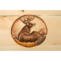 Carved Deer Scene--Bedding Buck