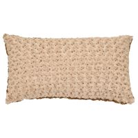Bella Rosebud Cuddle Fur Rectangle Decor Pillow