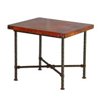 Betsy Hammered Copper End Table - Rectangle
