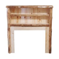Beartooth Aspen Bookcase Headboard - Twin - Natural Panel & Natural Log