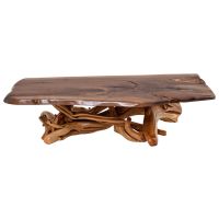 Black Walnut Twisted Log Cocktail Table