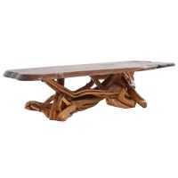 Black Walnut Twisted Log Cocktail Table