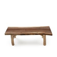 Black Walnut and Cedar log Bench