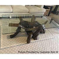 Organic Driftwood Coffee Table - Rustic Barnwood Finish