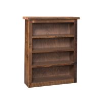 Major Oak Reclaimed Barn Wood Bookshelf - 36"W x 48"H - Clear Finish
