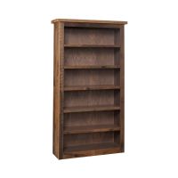 Major Oak Reclaimed Barn Wood Bookshelf - 36"W x 72"H - Clear Finish