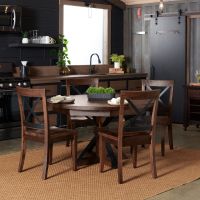 Wellington Reclaimed Barn Wood Dining Side Chairs & Bordon Dining Table - Tavern Finish