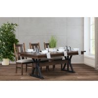 Boston Reclaimed Barn Wood Dining Collection - Railroad Tie Finish