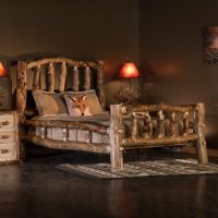 Snowbent Aspen Double Rail Log Bed--
