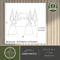Bozeman 2-Light Burnished Bronze Vanity Light
