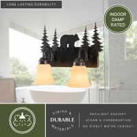 Bozeman 2-Light Burnished Bronze Vanity Light