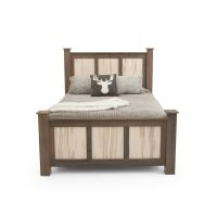 Rustic Harmony Red Oak and Ambrosia Maple Bed