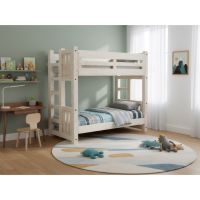 Bunk Bed: Some lifestyle images are created with AI for visualization purposes. Crafted from natural solid wood, each piece is unique and will vary.