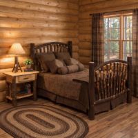 Rustic Nightstand: Some lifestyle images are created with AI for visualization purposes. Crafted from natural solid wood, each piece is unique and will vary.