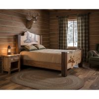 Rustic Bed: Some lifestyle images are created with AI for visualization purposes. Crafted from natural solid wood, each piece is unique and will vary.