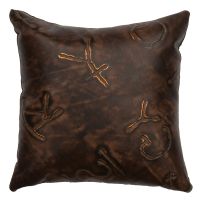 Brands Leather Decor Pillow