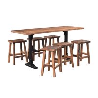 Bridgeport Industrial Barn Wood Bar Collection - Clear Finish