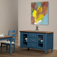 Brighthouse Barn Wood Server - Royal Blue Base Finish