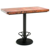 Buckhorn Saloon Hammered Copper Pub Table