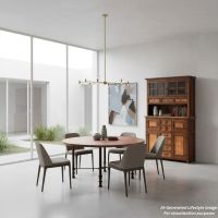 Rustic Copper Hutch: This image was generated or modified using AI for visualization purposes.
