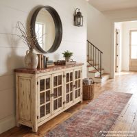Copper Sideboard (Discontinued Hardware & Copper Top - Current Hardware is Cast Bronze knobs & Top is thicker & without nailhead trim): This image was generated or modified using AI for visualization purposes.