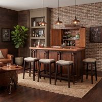 Copper Bar: Some lifestyle images are created with AI for visualization purposes. Crafted from natural solid wood, each piece is unique and will vary.