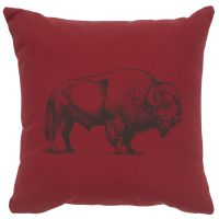 Buffalo Decor Pillow - Brick Cotton