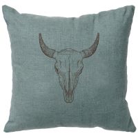 Bull Skull Decor Pillow - Ocean Linen