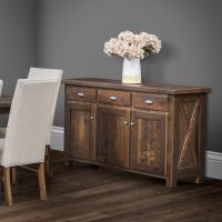 Buxton Barn Wood 3 Drawer Reclaimed Buffet - Glaze #3 Finish