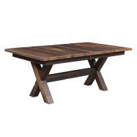 Buxton Barn Wood Reclaimed Dining Table - Expandable Top - Glaze #3 Finish