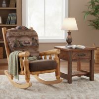 Barnwood End Table: Some lifestyle images are created with AI for visualization purposes. Crafted from natural solid wood, each piece is unique and will vary.