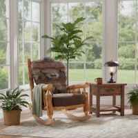 Barnwood End Table: Some lifestyle images are created with AI for visualization purposes. Crafted from natural solid wood, each piece is unique and will vary.