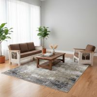 Barn Wood Coffee Table: Some lifestyle images are created with AI for visualization purposes. Crafted from natural solid wood, each piece is unique and will vary.