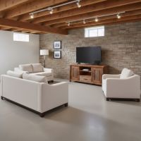 Barnwood TV Stand: Some lifestyle images are created with AI for visualization purposes. Crafted from natural solid wood, each piece is unique and will vary.