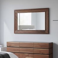 Rustic Mirror: Some lifestyle images are created with AI for visualization purposes. Crafted from natural solid wood, each piece is unique and will vary.