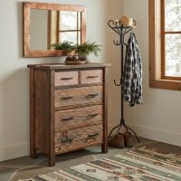 Barn Wood Chest: Some lifestyle images are created with AI for visualization purposes. Crafted from natural solid wood, each piece is unique and will vary.