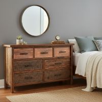 Barnwood Dresser: Some lifestyle images are created with AI for visualization purposes. Crafted from natural solid wood, each piece is unique and will vary.