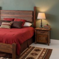Barnwood Nightstand: Some lifestyle images are created with AI for visualization purposes. Crafted from natural solid wood, each piece is unique and will vary.