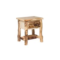 Rustic Colorado Aspen 1 Drawer Nightstand