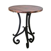 Camino Pamplona Bar Table - Hand-Hammered Copper Tabletop