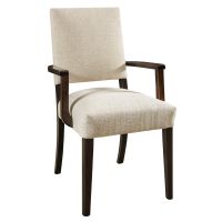 Canaan Modern Upholstered Dining Arm Chair - Onyx Frame Finish - Melody Fabric