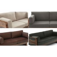 Available Cushion Options:
Cream Fabric, Gray Fabric, Brown Leather, and Black Leather.