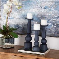 Cassiopeia Midnight Blue Candleholders