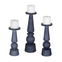 Cassiopeia Midnight Blue Candleholders