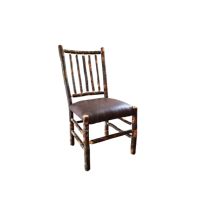 Hickory Stick Back Chairs with fabric seat