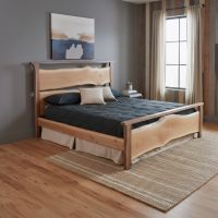 Live Edge Bed: Some lifestyle images are created with AI for visualization purposes. Crafted from natural solid wood, each piece is unique and will vary.